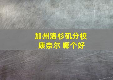 加州洛杉矶分校 康奈尔 哪个好